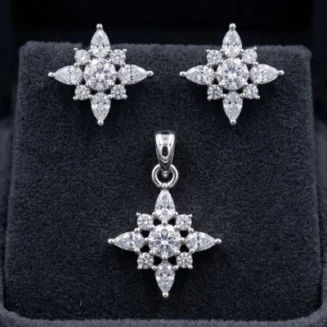 Royal Drop Crystal Pendant Set