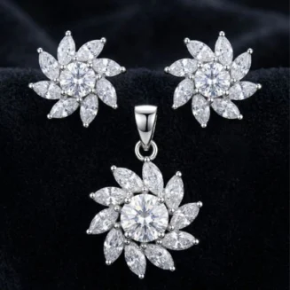 Celestia Sparkle Diamond Pendant Set